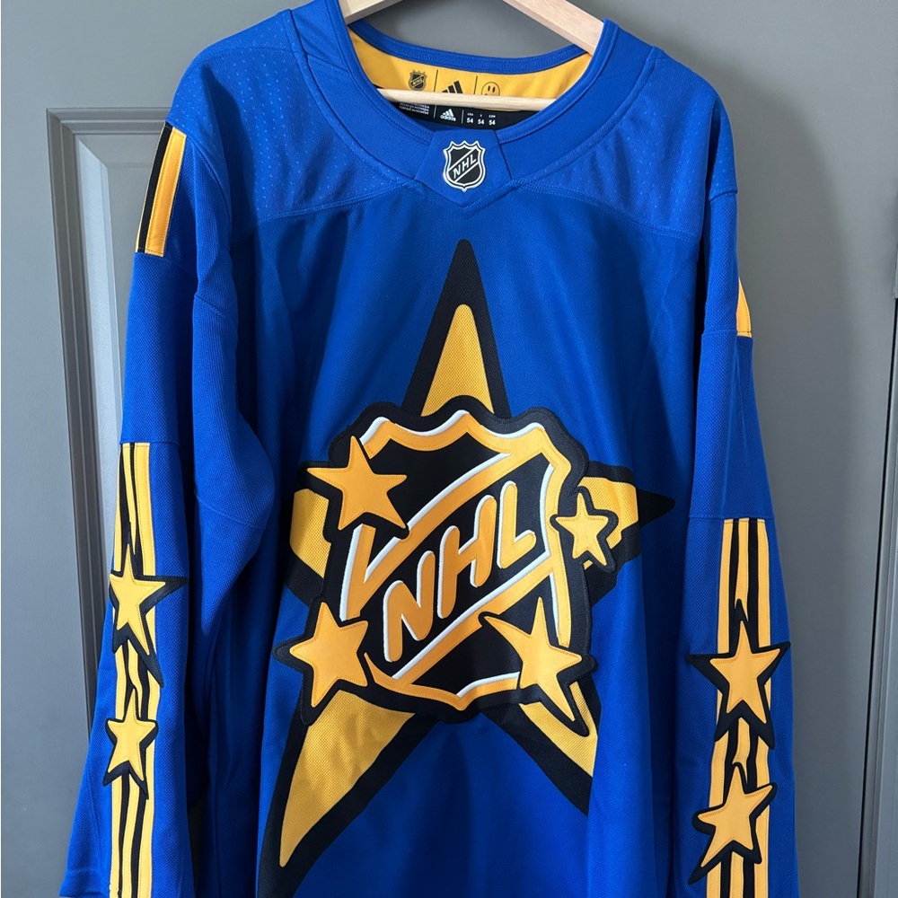 NWT Mens Adidas NHL All Star Game 2024 x Drew House Blue Hockey Jersey Size XL